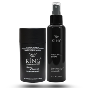 King Hair Building Fibers 2 IN 1 Deal 12g + Hair FiberHold Spray