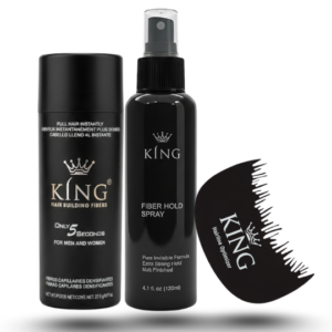King Hair Building Fibers 3 IN 1 Deal 27.5g + FiberHold Spray+ Hairline Optimizer