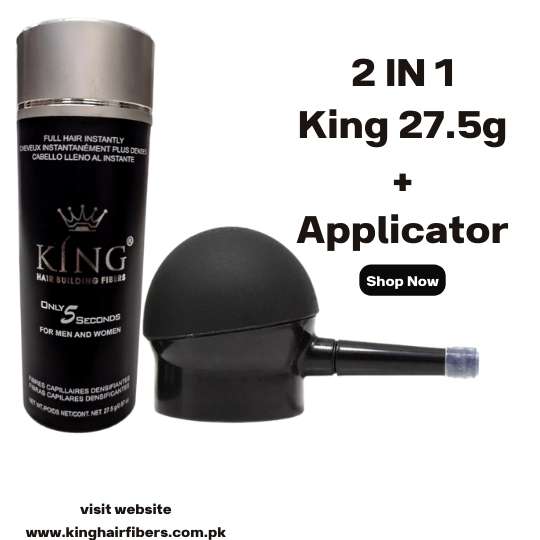 King Hair Building Fibers 2 IN 1 Deal 27.5g + Hair Fiber Spray Applicator