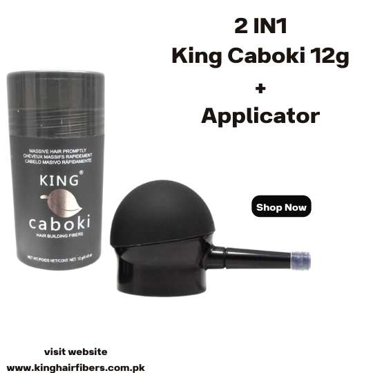 King Caboki Hair Fibers 2 IN 1 Deal 12g Fiber + Spray Applicator