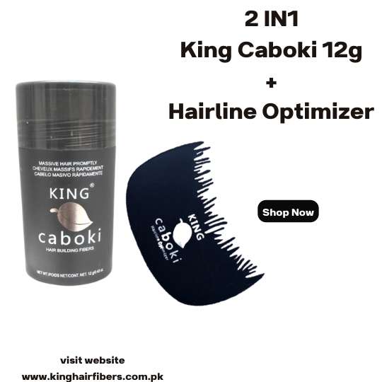 King Caboki Hair Fibers 2 IN 1 Deal 12g Fiber + Hairline Optimizer