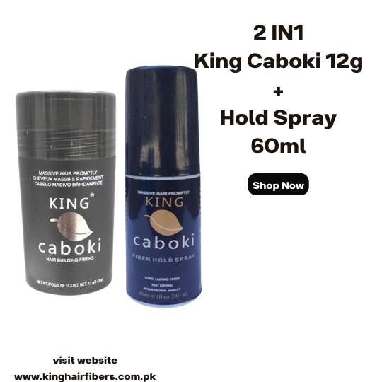 King Caboki 2 IN 1 Deal Fiber 12g + hair FiberHold Spray