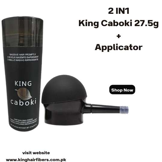 King Caboki Hair Fibers 2 IN 1 Deal 27.5g Fiber+Spray Applicator