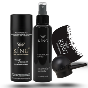 King Hair Building Fibers 3 IN 1 Deal 27.5g +FiberHold Spray+Fiber Refill 25g