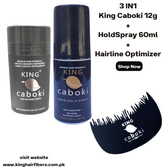 King Caboki 3 IN 1 Deal 12g Fiber+FiberHold Spray+Hairline Optimizer