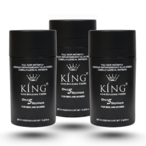 King Hair Building Fibers 12g Value Pack 3 (90 Day Supply)