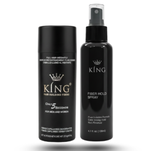 King Hair Building Fibers 2 IN 1 Deal 27.5g + Hair FiberHold Spray