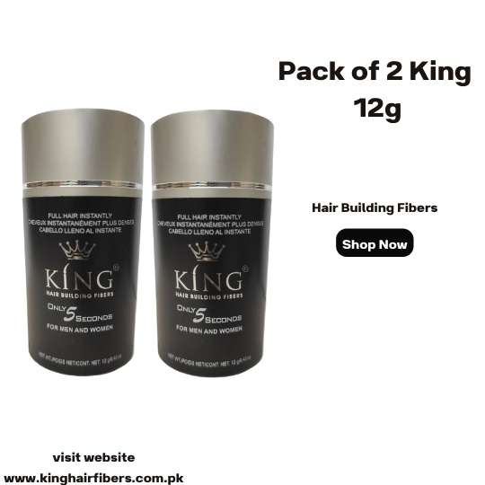 King Hair Building Fibers 12g Value Pack 2 (60 Day Supply)