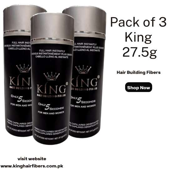 King Hair Building Fibers 27.5g Value Pack 3 (206 Day Supply)