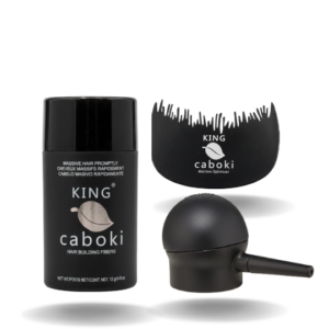 King Caboki Hair Fibers 3 IN 1 Deal 12g Fiber+Spray Applicator+Hairline Optimizer