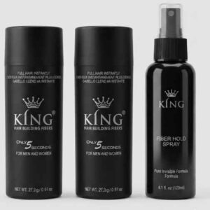 Buy 2 King Hair Fibers 27g & Get Fibers Hold Spray Free