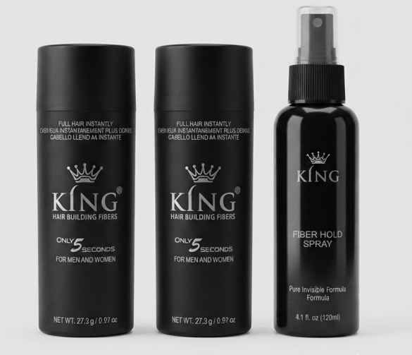 Buy 2 King Hair Fibers 27g & Get Fibers Hold Spray Free